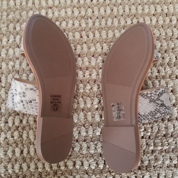 NEW ! 💖 Double Strap Python Womens Sandals - Picture 6 of 7